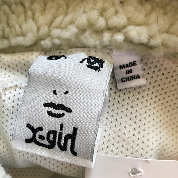 NWT X Girl Japan Outdoor Boa Fleece retro 90s oversized sherpa jacket - Picture 7 of 8